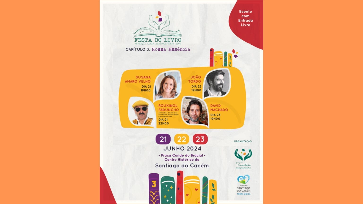 Participe na 3ª Edição da Festa do Livro Fundação Caixa Agrícola Costa Azul em Santiago do Cacém